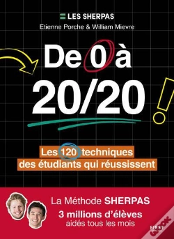 Capa do artigo De 0 À 20/20 ! Les 120 Techniques Des Étudiants Qui Réussissent : La Méthode Sherpas