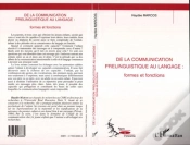 Capa do artigo De La Communication Prelinguistique Au Langage ; Formes Et Fonctions