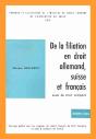 De La Filiation En Droit Allemand Suisse Et Français - Preview