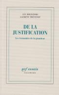 De La Justification : Les Économies De La Grandeur