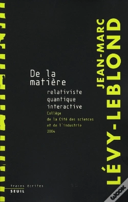 Capa do artigo De La Matière