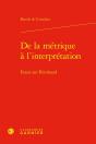 De La Métrique À L'Interprétation : Essais Sur Rimbaud - Preview