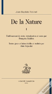 Capa do artigo De La Nature