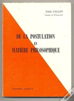 Capa do artigo De La Postulation En Matiere Philosophique