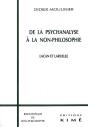 De La Psychanalyse A La Non-Philosophie ; Lacan Et Laruelle - Preview
