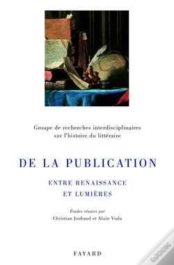 Capa do artigo De La Publication : Entre Renaissance Et Lumières