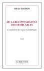 De La Reconnaissance Des Semblables (Constitution De L'Espace Homothétique) - Preview