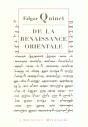 De La Renaissance Orientale - Preview