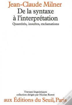 Capa do artigo De La Syntaxe A L'Interpretation. Quantites, Insultes, Exclamations