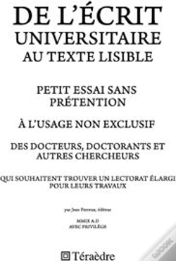 Capa do artigo De L'Écrit Universitaire Au Texte Lisible