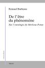 De L'Etre Du Phenomene ; Sur L'Ontologie De Merleau-Ponty - Preview