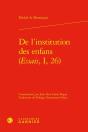 De L'Institution Des Enfans (Essais, I, 26) - Preview