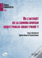 De L'Intérêt De La Summa Divisio Droit Public-Droit Privé ?