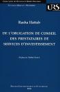 De L'Obligation De Conseil Des Prestataires De Services D'Investissement - Preview