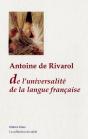 De L'Universalité De La Langue Française - Preview