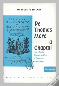 Capa do artigo De Thomas More À Chaptal ; Contribution Bibliographique À L'Histoire Économique