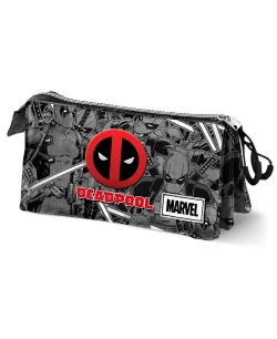Capa do artigo Deadpool Antihero Estojo Triplo HS, Cinza