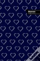Dearest Lifestyle Journal, Write-In Notebook, Dotted Lines, Wide Ruled, Medium Size 6 X 9 Inch (A5) Hardcover (Blue)