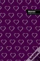 Dearest Lifestyle Journal, Write-In Notebook, Dotted Lines, Wide Ruled, Medium Size 6 X 9 Inch (A5) Hardcover (Purple)