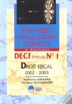 Capa do artigo Decf Epreuve 1 ; Droit Fiscal 2002-2003 ; 5e Edition