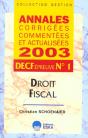 Decf Epreuve N.1 ; Annales Corrigees Commentees Et Actualisees 2003 - Preview