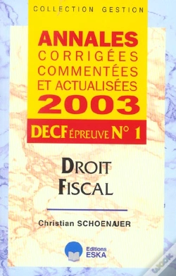 Capa do artigo Decf Epreuve N.1 ; Annales Corrigees Commentees Et Actualisees 2003