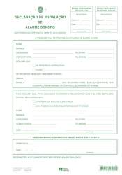 Capa do artigo Declaração de Instalação de Alarme Sonoro
