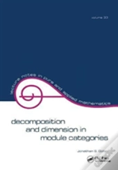 Decomposition And Dimension In Module Categories