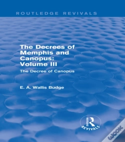 Capa do artigo Decrees Of Memphis And Canopus: Vol. Iii (Routledge Revivals)
