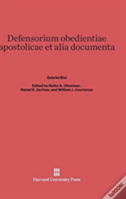Capa do artigo Defensorium Obedientiae Apostolicae Et Alia Documenta