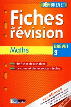 Capa do artigo Defibrevet Fiches Revision Maths 3e