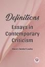 Definitions Essays In Contemporary Criticism - Preview