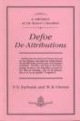 Defoe De-Attributions - Preview