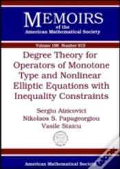 Capa do artigo Degree Theory For Operators Of Monotone Type And Nonlinear Elliptic Equations With Inequality Constraints