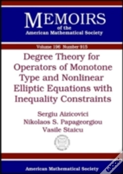 Capa do artigo Degree Theory For Operators Of Monotone Type And Nonlinear Elliptic Equations With Inequality Constraints