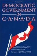 Democratic Government In Canada, 5th Ed