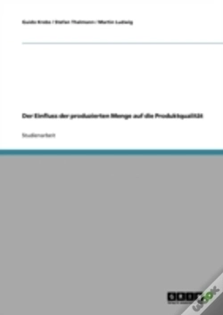 Capa do artigo Der Einfluss Der Produzierten Menge Auf Die Produktqualitat