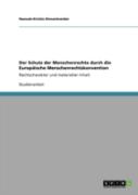 Der Schutz Der Menschenrechte Durch Die Europaã‚Â¤Ische Menschenrechtskonvention