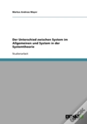 Capa do artigo Der Unterschied Zwischen System Im Allgemeinen Und System In Der Systemtheorie