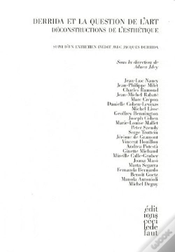 Capa do artigo Derrida Et La Question De L'Art, Deconstructions De L'Esthetique