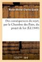 Des Consequences Du Rejet, Par La Chambre Des Pairs, Du Projet De Loi Concernant Le Remboursement - Preview