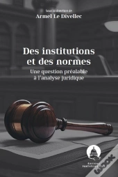 Des Institutions Et Des Normes - A Propos D'Une Question Prealable A L'Analyse Juridique