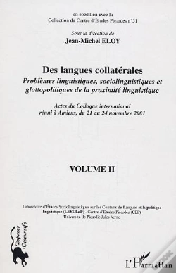 Capa do artigo Des Langues Collaterales T.2