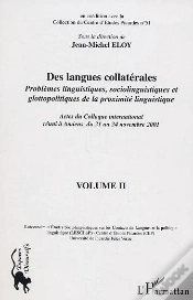 Capa do artigo Des Langues Collaterales T.2