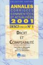 Descf Epreuve N.1 ; Droit Et Comptabilite ; Annales Corriges Commentees - Preview