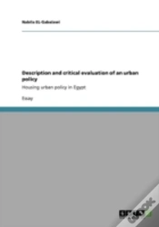 Capa do artigo Description And Critical Evaluation Of An Urban Policy