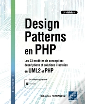 Capa do artigo Design Patterns En Php : Les 23 Modèles De Conception ; Descriptions Et Solutions Illustrées En Uml2 Et Php (3e Édition)