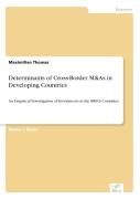 Determinants Of Cross-Border M&As In Developing Countries