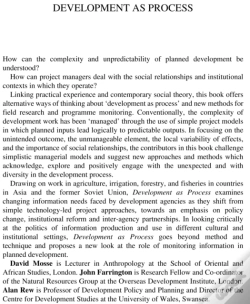 Capa do artigo Development As Process