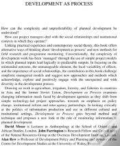 Capa do artigo Development As Process